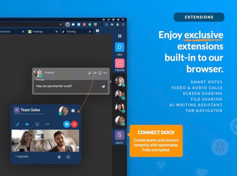 ميزة الامتدادات الحصرية المدمجة داخل برنامج Wavebox لزيادة الإنتاجية