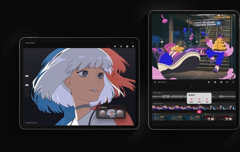 رسم وتحريك احترافي داخل تطبيق Procreate Dreams للآيباد باستخدام قلم آبل