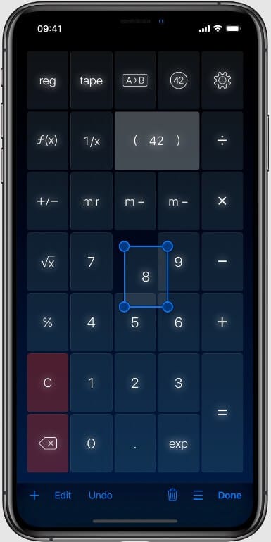 تحرير واجهة PCalc وتخصيص أماكن الأزرار لتناسب احتياجات المستخدم
