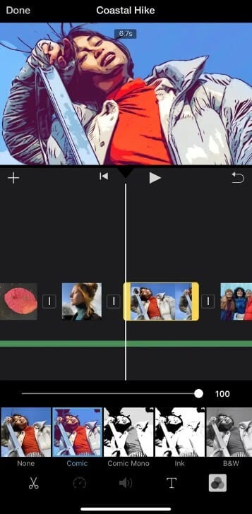 تطبيق الفلاتر السينمائية والفيديو بجودة 4K باستخدام iMovie للآيفون
