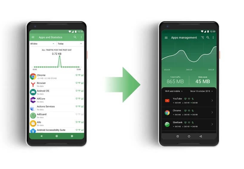 واجهة تطبيق AdGuard للأندرويد لحجب الإعلانات وحماية الخصوصية على الهاتف