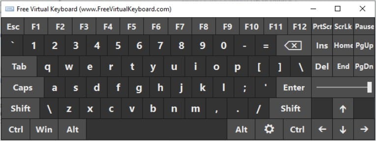 صورة برنامج Free Virtual Keyboard لوحة مفاتيح افتراضية مجانية للكمبيوتر تعمل على ويندوز بدون تثبيت