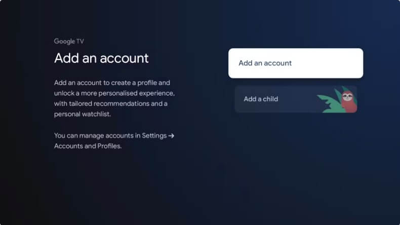 إعداد ملفات شخصية على Google TV للحصول على تجربة مخصصة لكل مستخدم