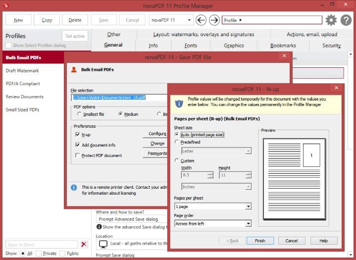 معاينة المستند قبل التحويل إلى PDF – عرض المستند بصيغة PDF قبل الحفظ النهائي.