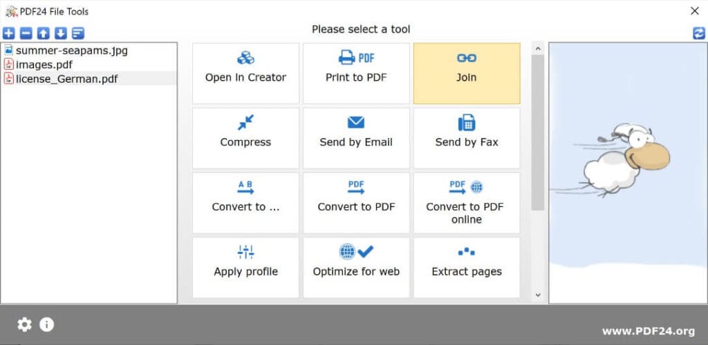 طريقة إنشاء ملف PDF باستخدام PDF24 Creator