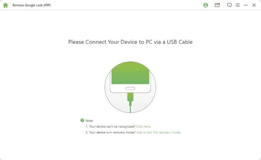 إعدادات البرنامج أثناء توصيل هاتف أندرويد بالكمبيوتر عبر USB.