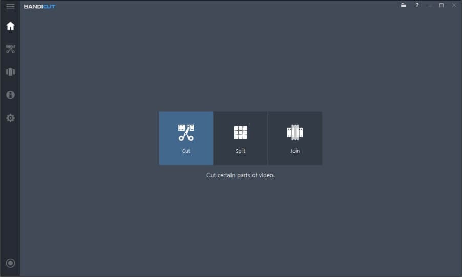 واجهة برنامج Bandicut Video Cutter الرئيسية لقص ودمج الفيديوهات بسهولة