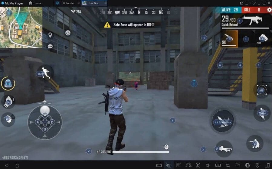 لقطة شاشة لبرنامج MuMu Player أثناء تشغيل لعبة أندرويد على الكمبيوتر