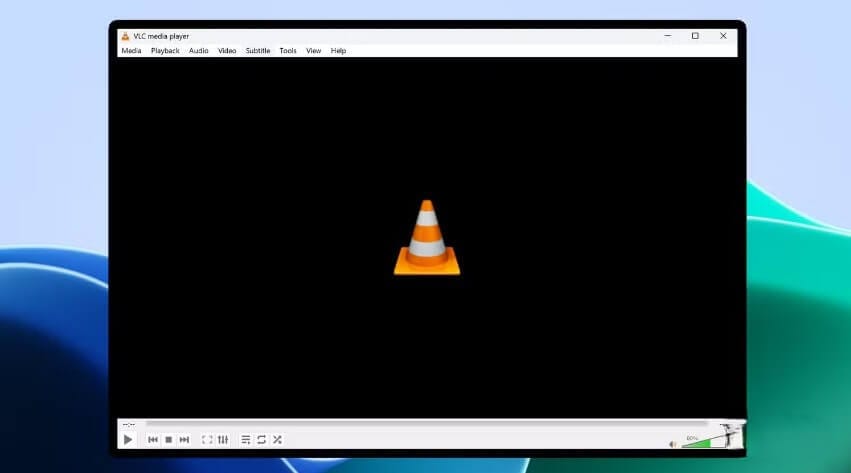 تشغيل فيديو عبر تطبيق VLC Media Player على ويندوز بجودة عالية.